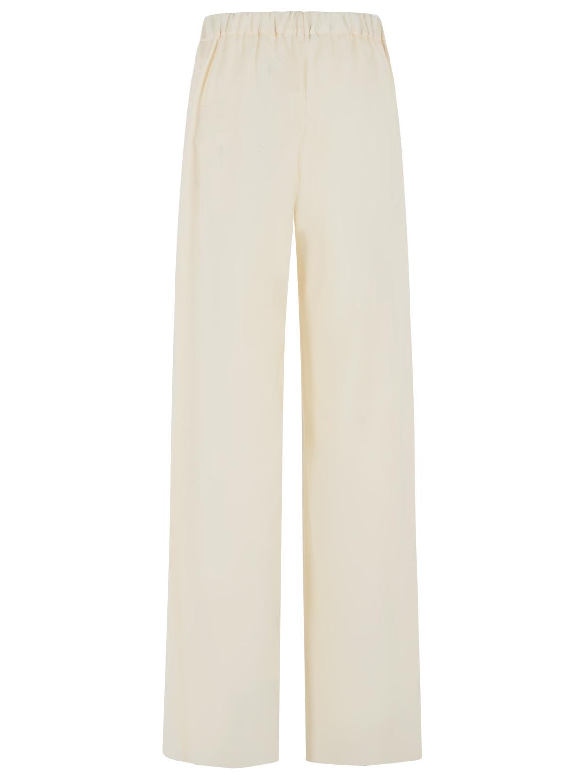 Max Mara 'Editto' Ivory White Virgin Wool Pants Women MAX MARA