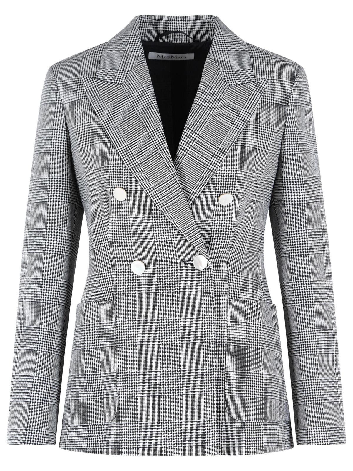 Max Mara 'Accordo' Blazer In Blue And White Virgin Wool Women MAX MARA