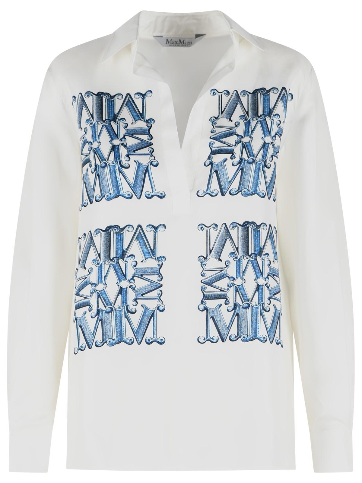 Max Mara 'Filtro' 'Oceano' White Silk Shirt Women MAX MARA