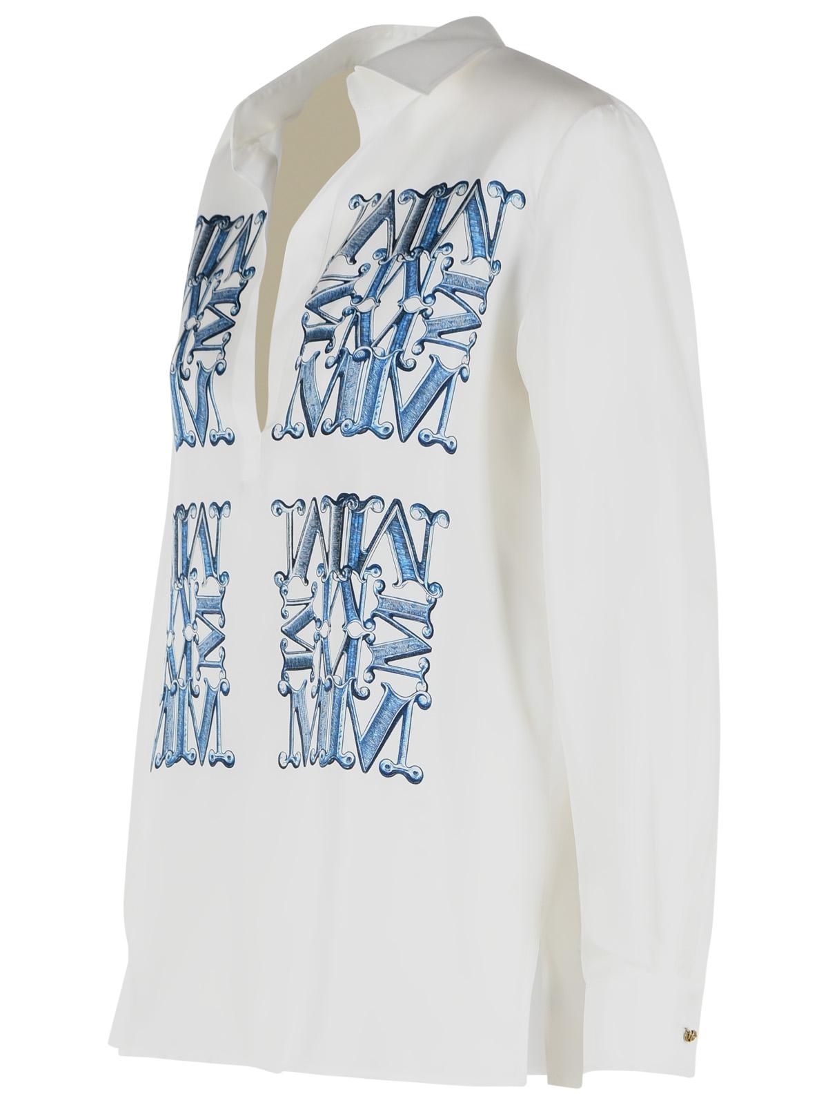 Max Mara 'Filtro' 'Oceano' White Silk Shirt Women MAX MARA