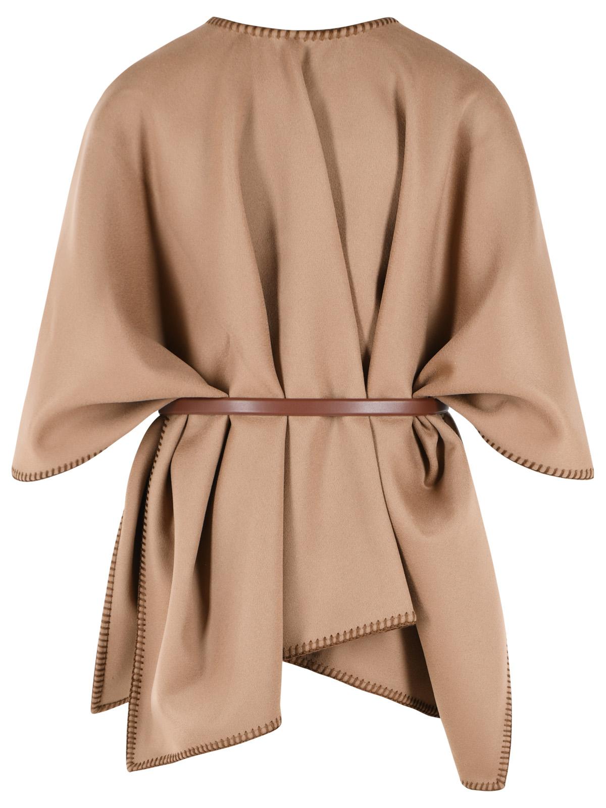 Max Mara 'Colomba' Brown Virgin Wool Cape Women MAX MARA