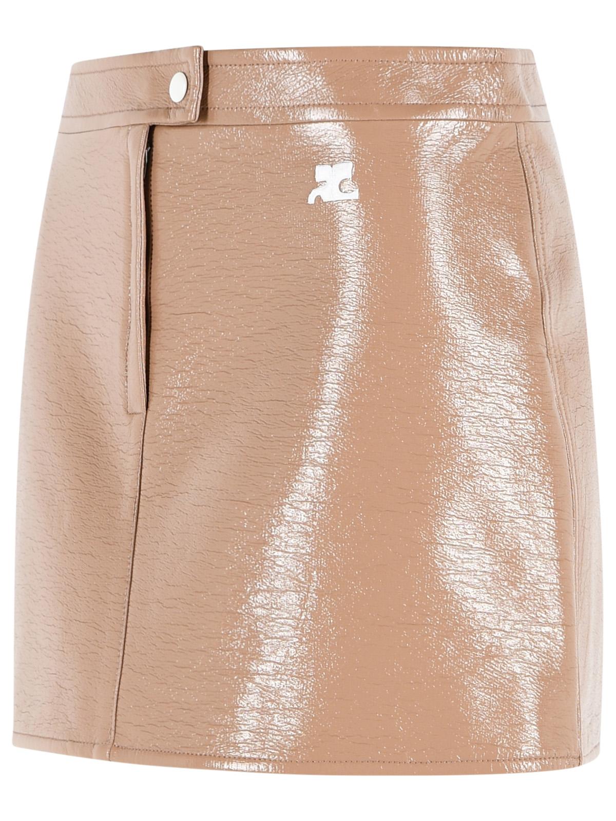 Courreges 'Reedition' 'Bronzer' Vinyl Miniskirt Women COURREGES