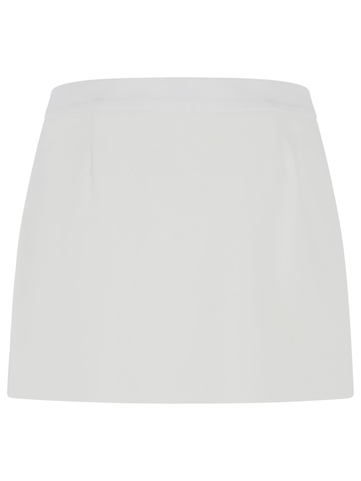 Courreges White Wool Blend Miniskirt Women COURREGES