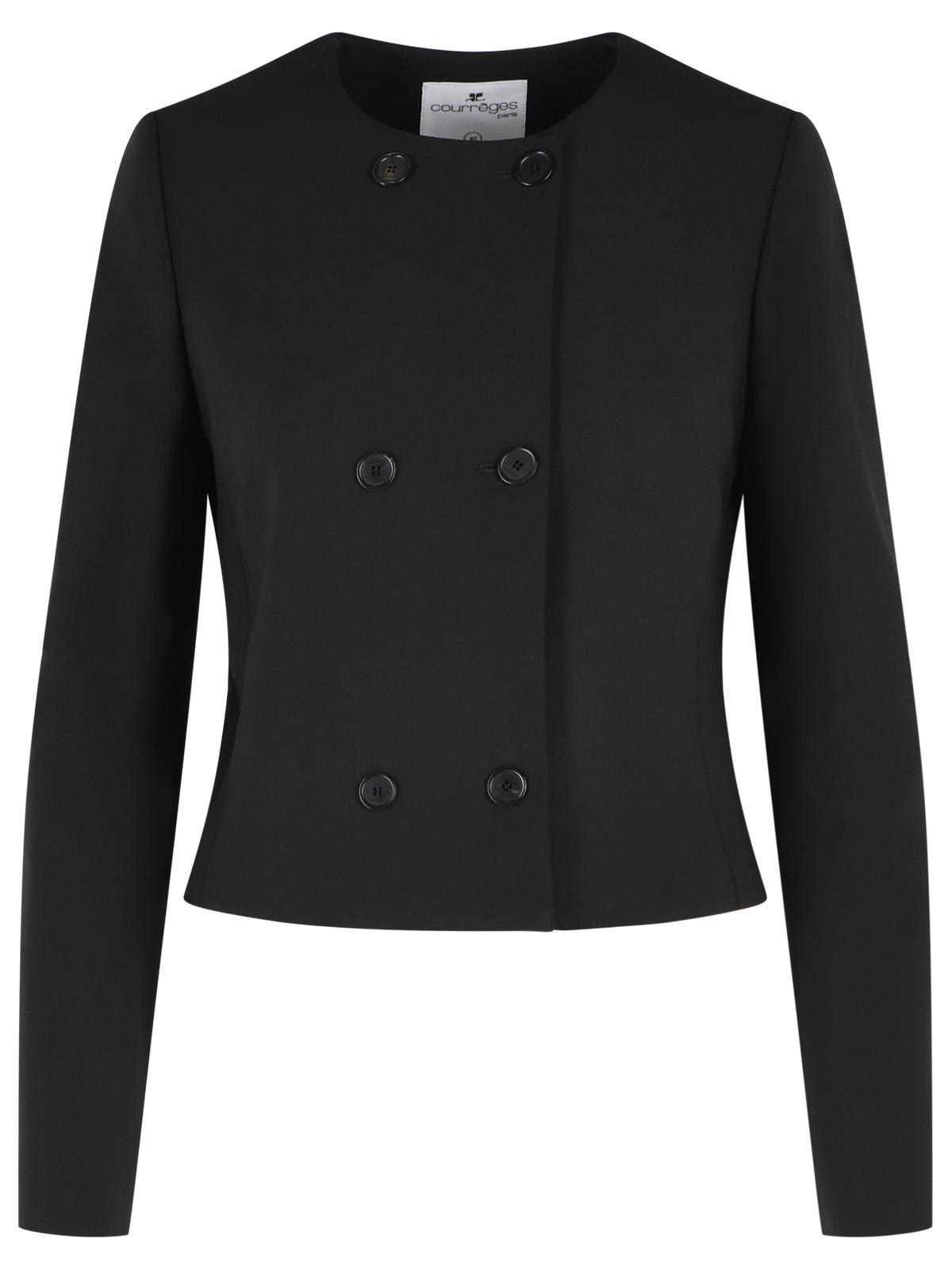 Courreges Black Wool Blend Jacket Women COURREGES