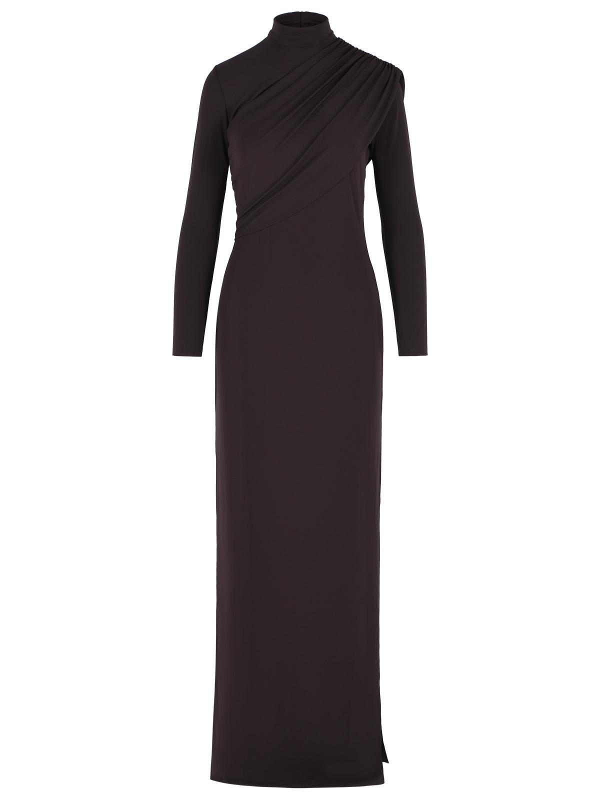 Courreges 'Twist' 'Burnt Red' Burgundy Viscose Maxi Dress Women COURREGES