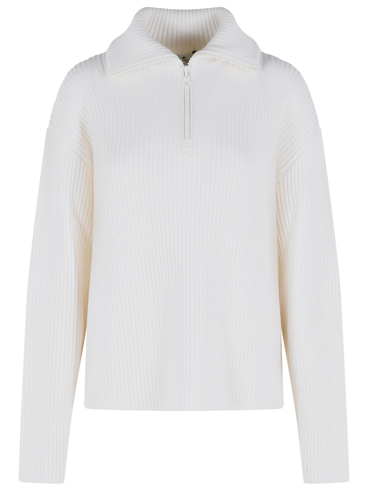 Courreges White Merino Wool Sweater Women COURREGES