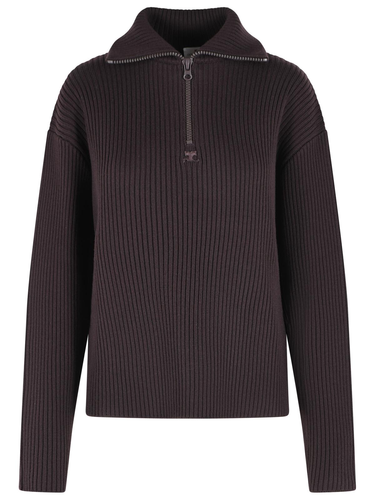 Courreges 'Burnt Red' Merino Wool Sweater Women COURREGES