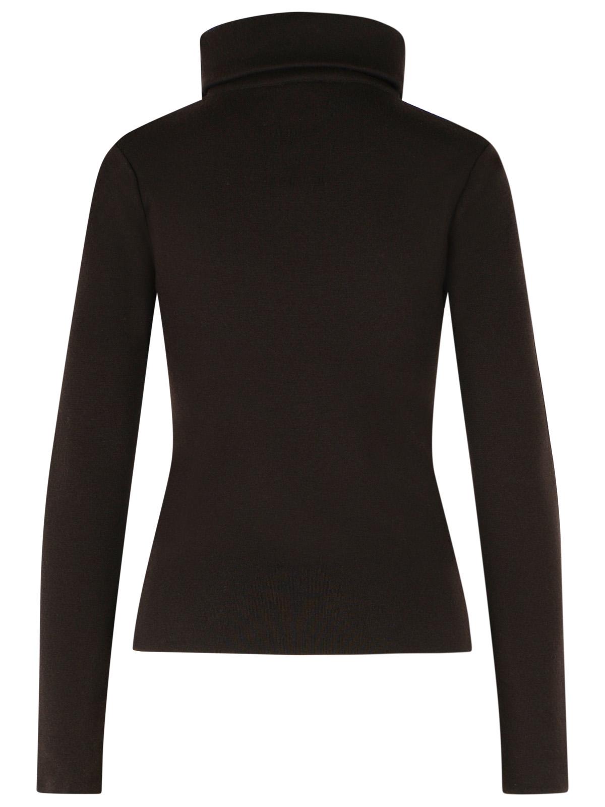 Courreges Brown Merino Wool Turtleneck Sweater Women COURREGES
