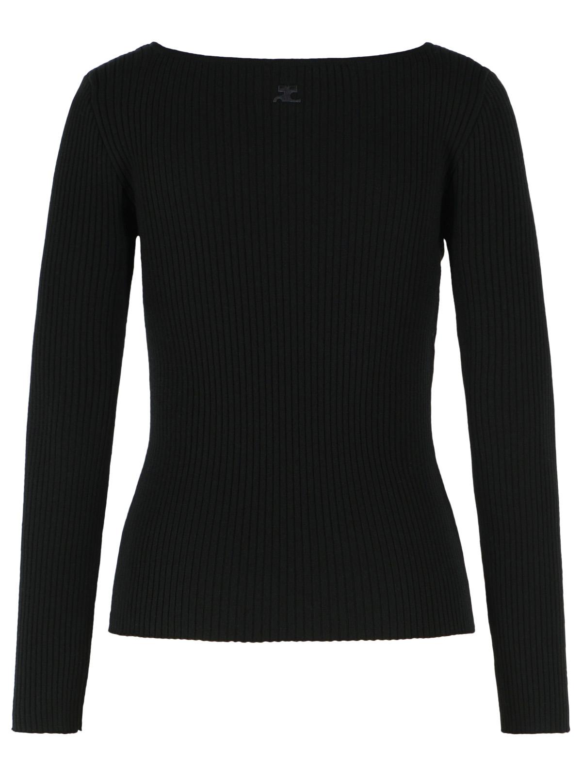 Courreges Black Viscose Blend Sweater Women COURREGES