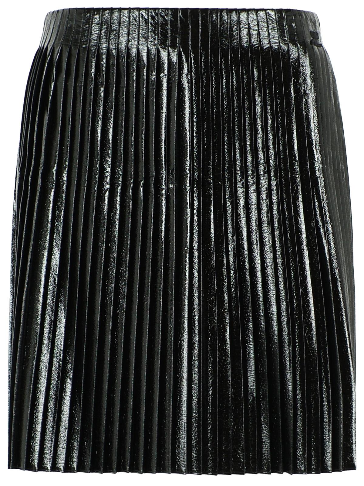 Courreges Black Vinyl Piniskirt Women COURREGES