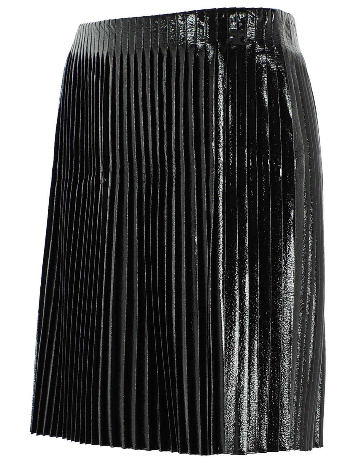 Courreges Black Vinyl Piniskirt Women COURREGES