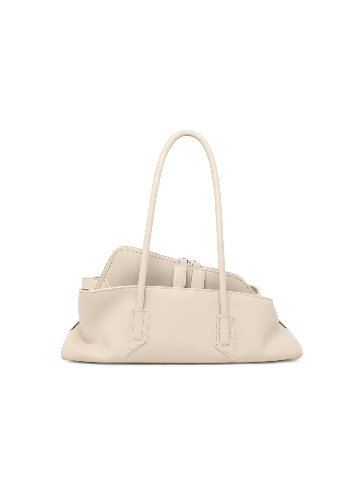 The Attico 'La Passeggiata Small' White Leather Bag Women THE ATTICO