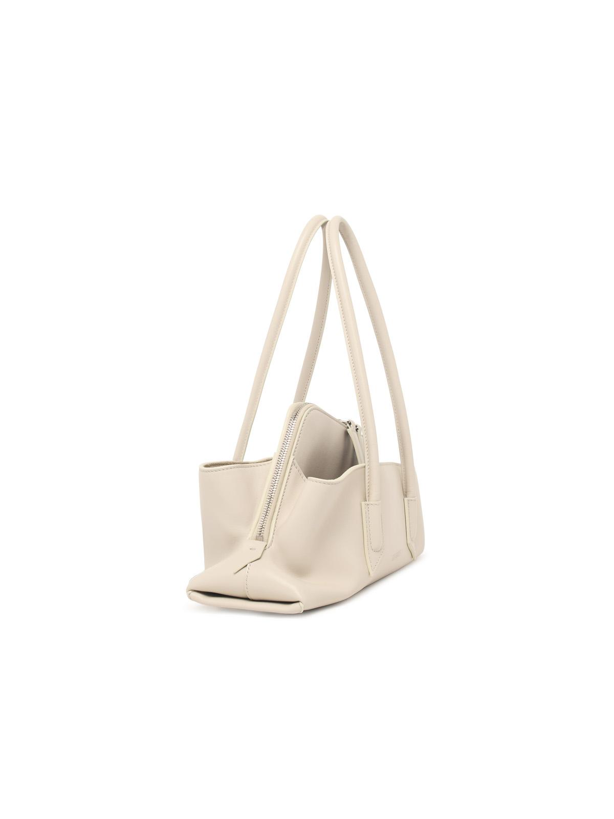 The Attico 'La Passeggiata Small' White Leather Bag Women THE ATTICO