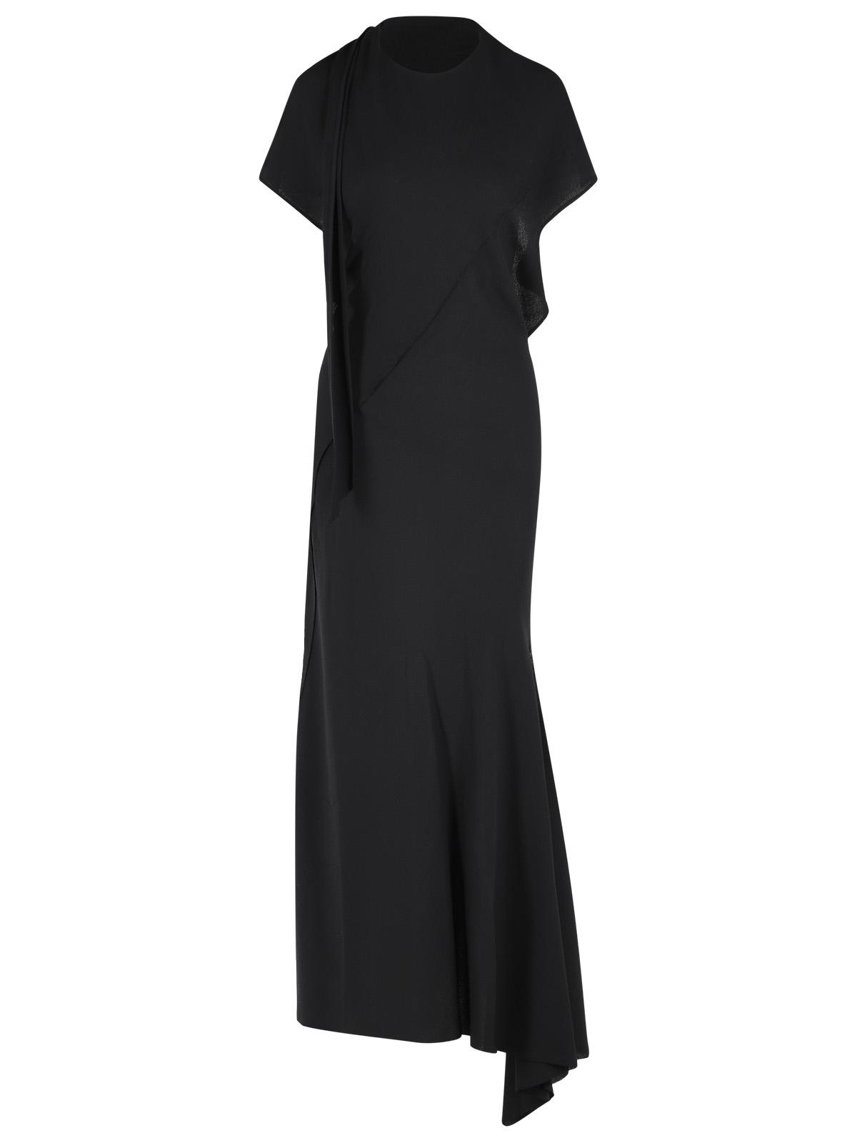 The Attico Black Virgin Wool Midi Dress Women THE ATTICO
