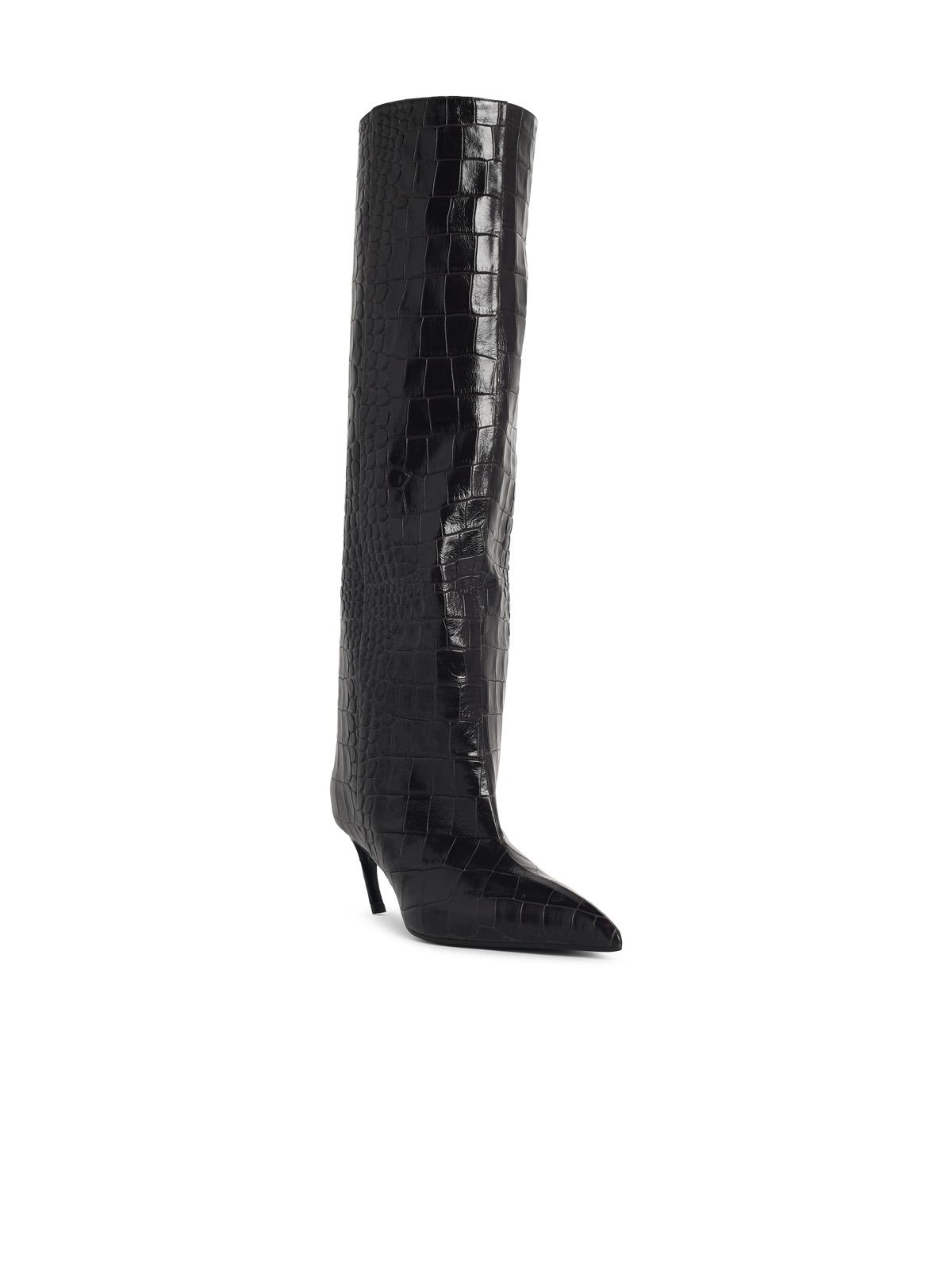 The Attico 'Lea 65' Dark Brown Leather Boots Women THE ATTICO