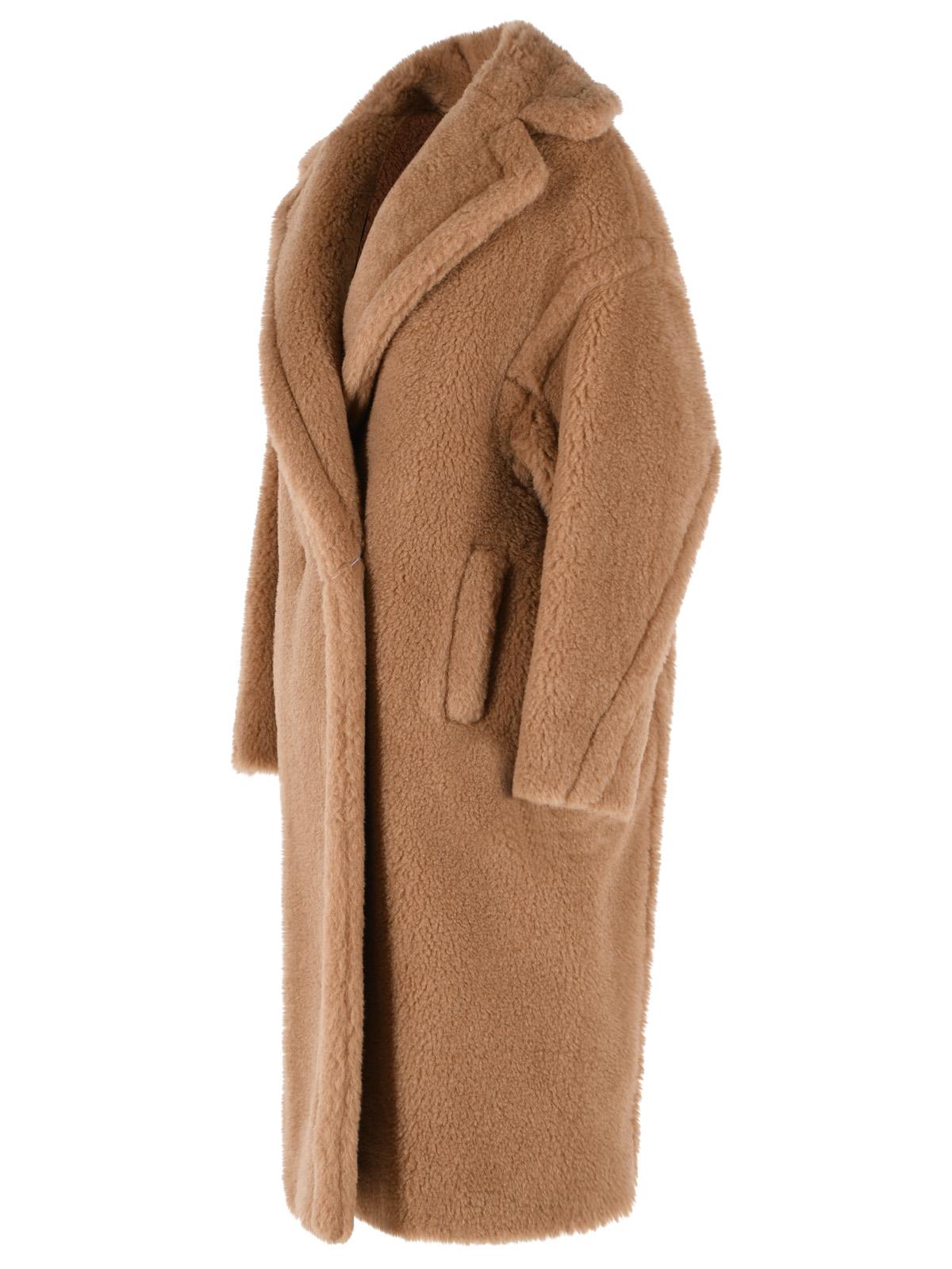Max Mara 'Teddy' Brown Camel And Silk Coat Women MAX MARA
