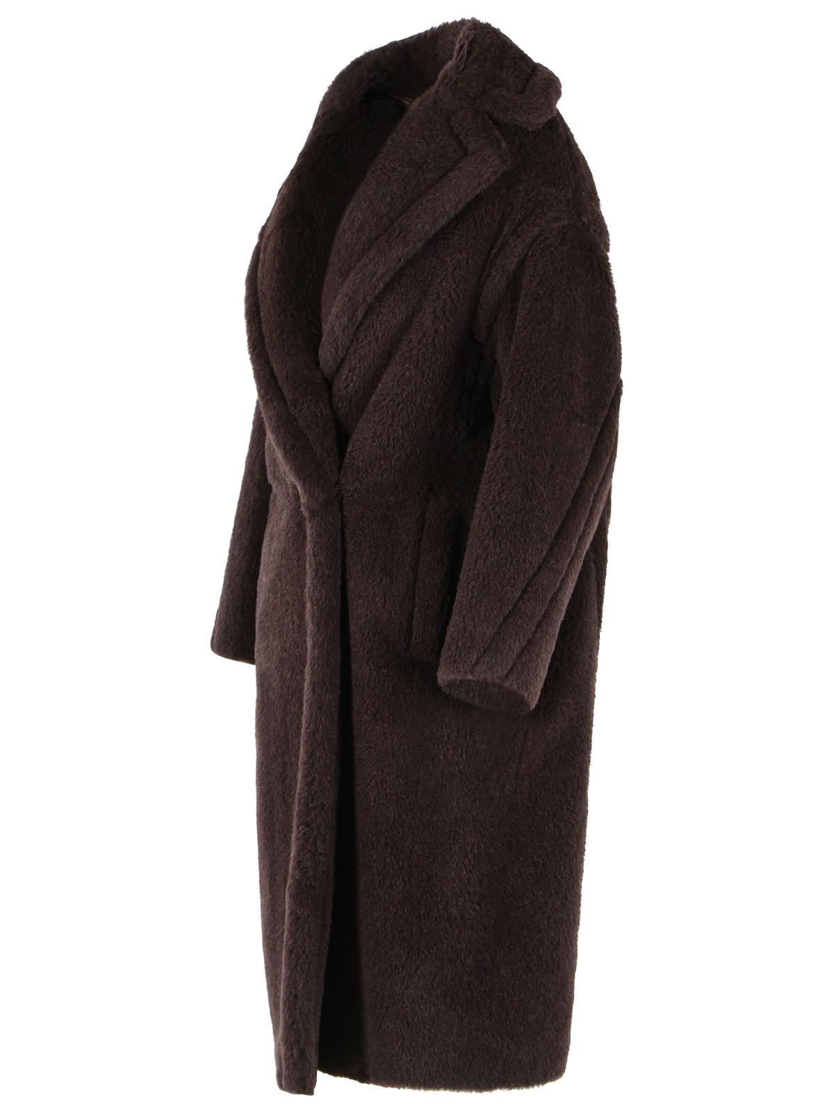 Max Mara 'Tedgirl' Dark Brown Alpaca Blend Coat Women MAX MARA