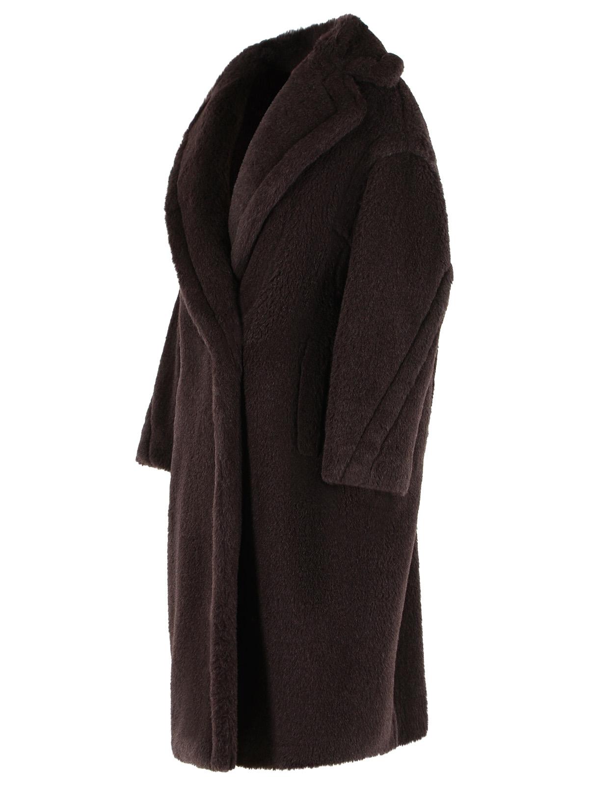 Max Mara 'Tedgirl' Dark Brown Alpaca Blend Coat Women MAX MARA