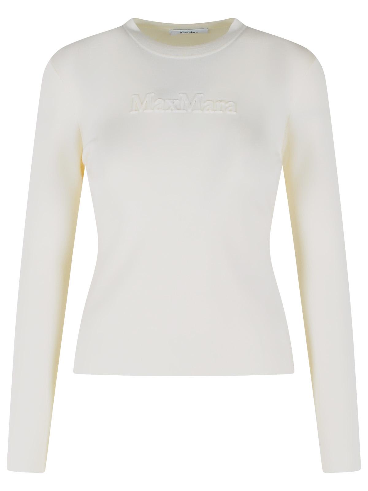 Max Mara 'Manto' White Wool Yarn Sweater Women MAX MARA