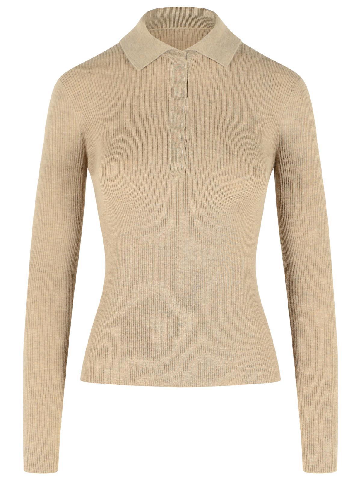 Max Mara 'Angel' Polo Sand Sweater In Beige Cachemire Yarn Women MAX MARA