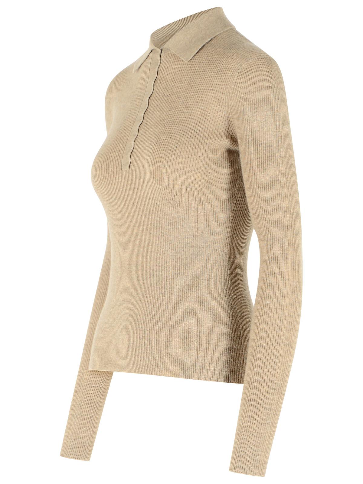 Max Mara 'Angel' Polo Sand Sweater In Beige Cachemire Yarn Women MAX MARA