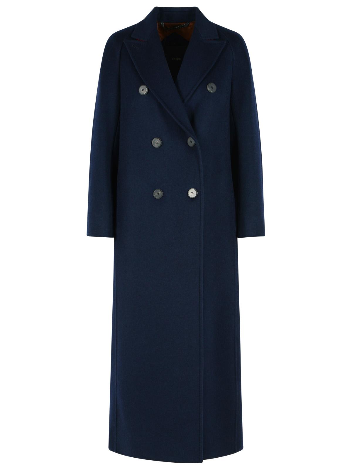 Max Mara 'Volante' Double-Breasted Midnight Blue Cashmere Coat Women MAX MARA