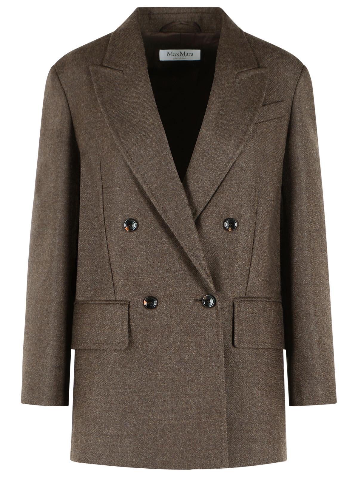 Max Mara 'Pulvino' Brown Virgin Wool Blazer Women MAX MARA