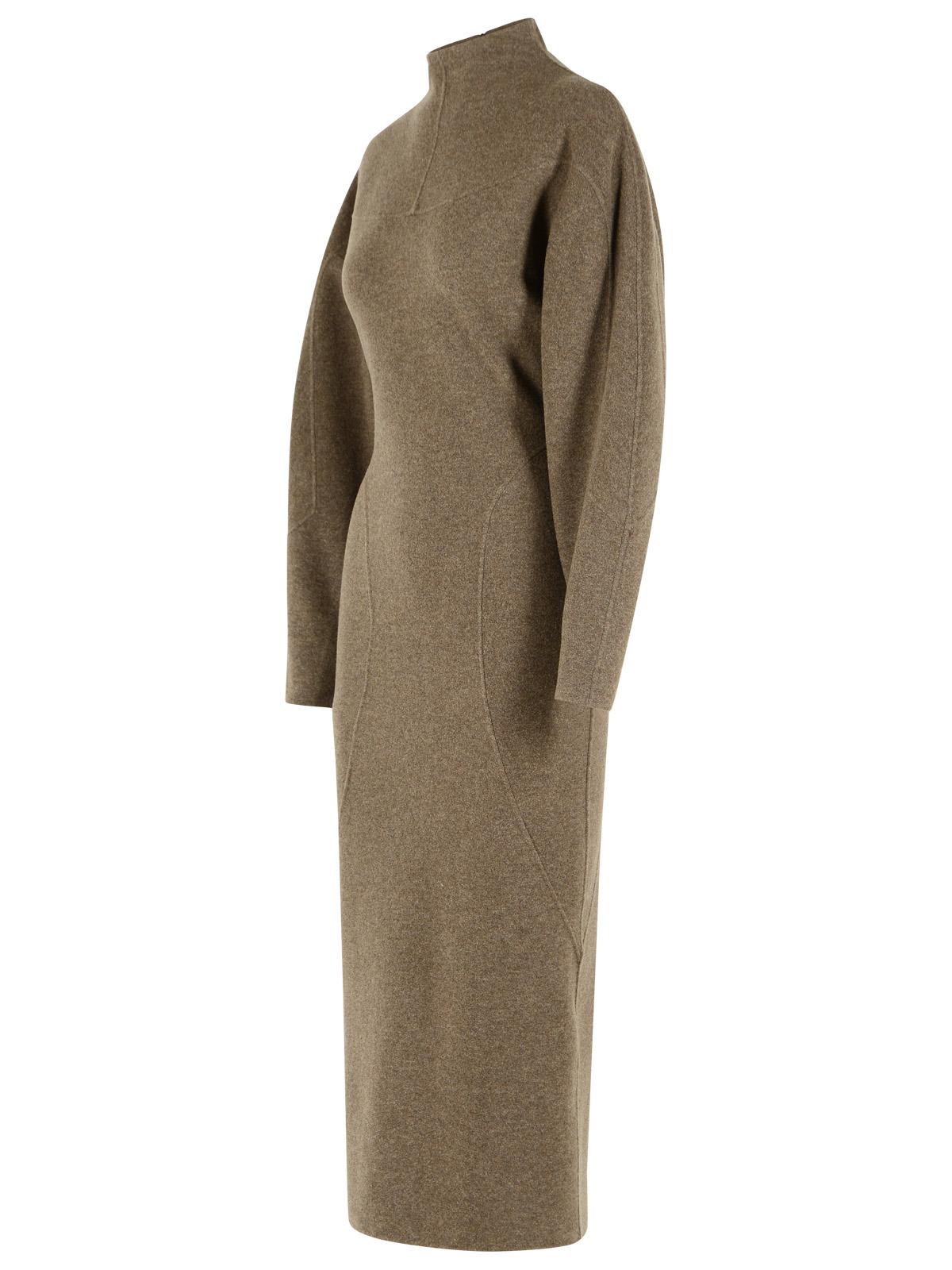 Max Mara 'Tenuta' Wool And Mud Jersey Dress Women