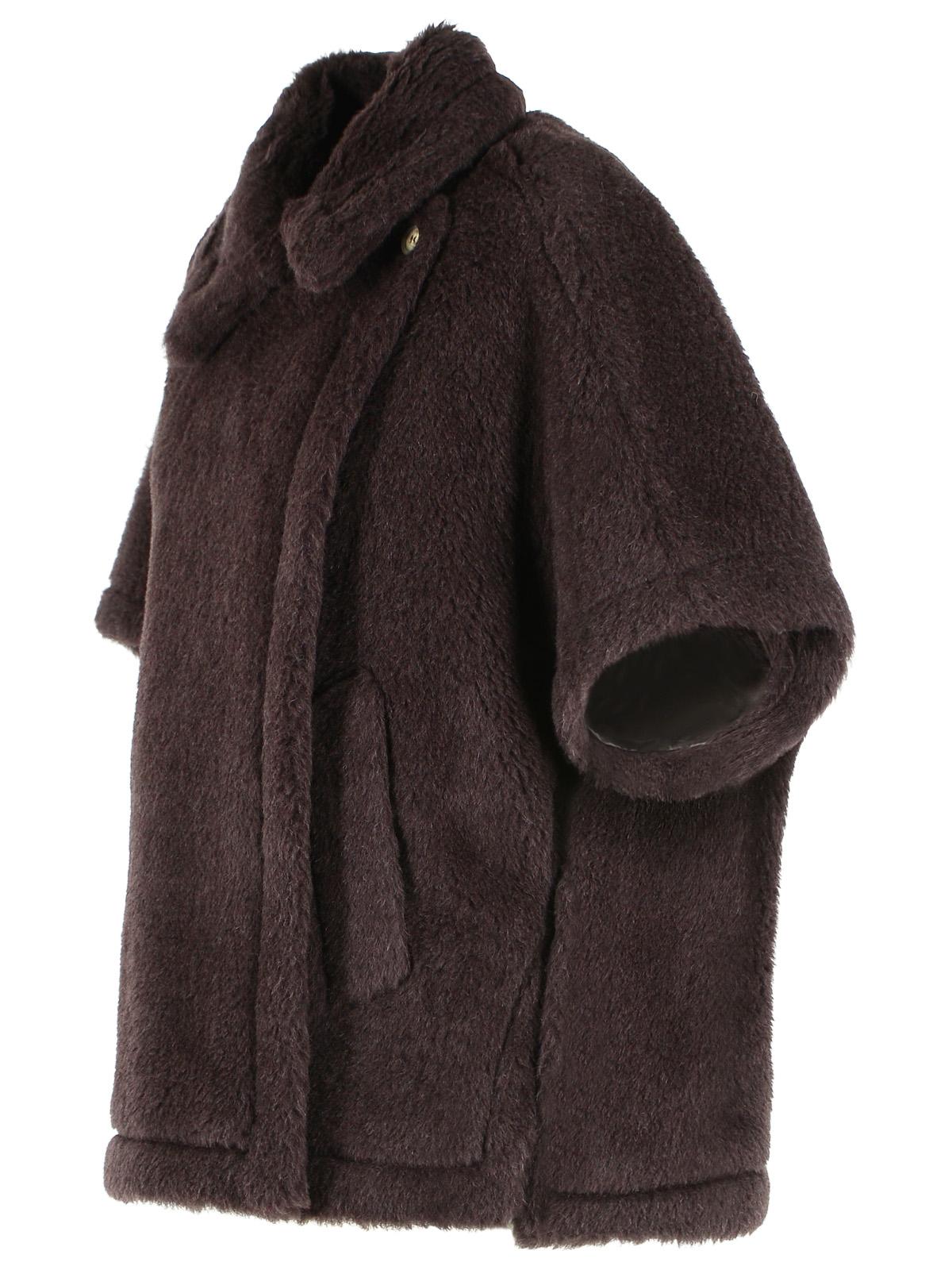 Max Mara 'Tebe1' Teddy Cape Of Alpaca And Brown Wool Women MAX MARA