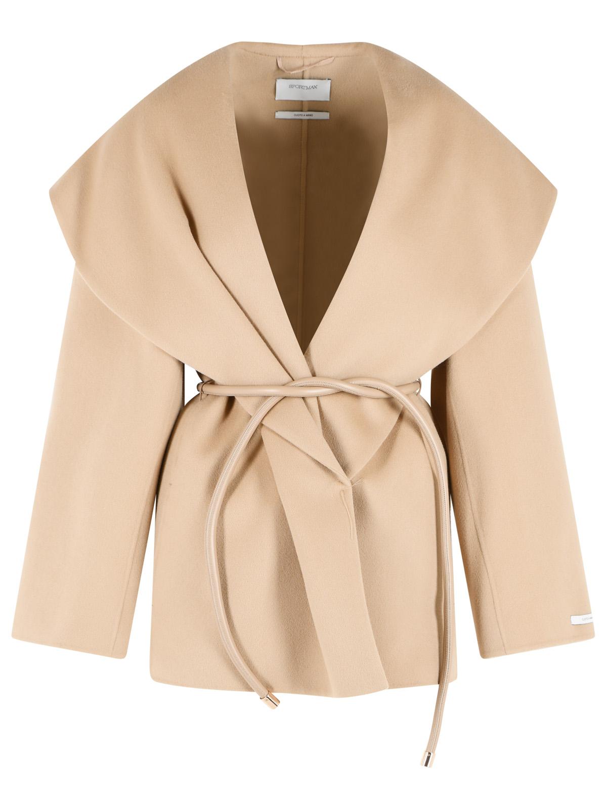 Sportmax 'Uguale' Brown Virgin Wool Jacket Women SPORTMAX
