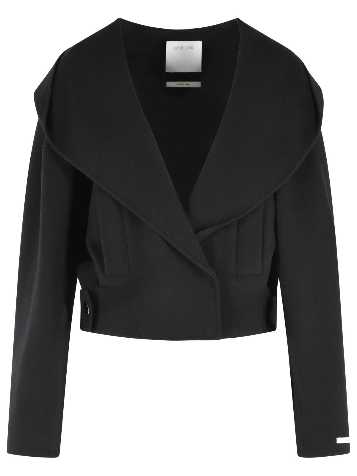 Sportmax 'Idoneo' Black Virgin Wool Jacket Women SPORTMAX