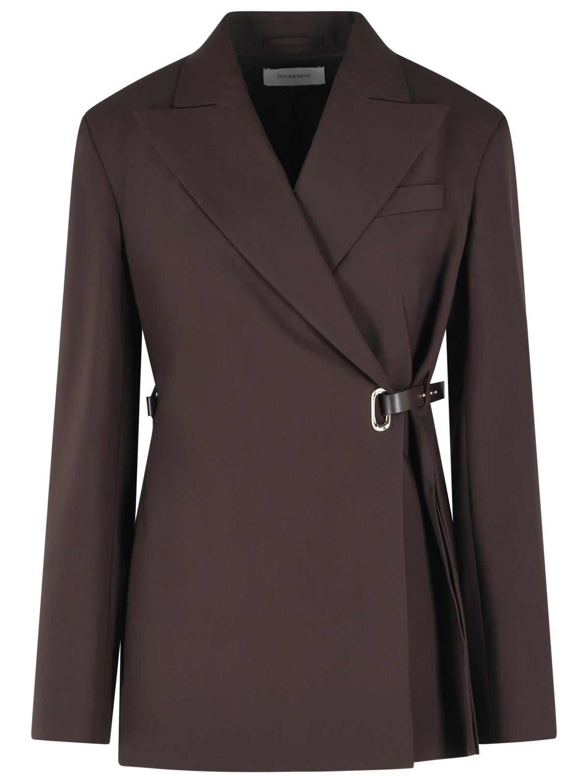 Sportmax 'Cinta' Tailored Blazer In Chocolate Brown Viscose Women SPORTMAX