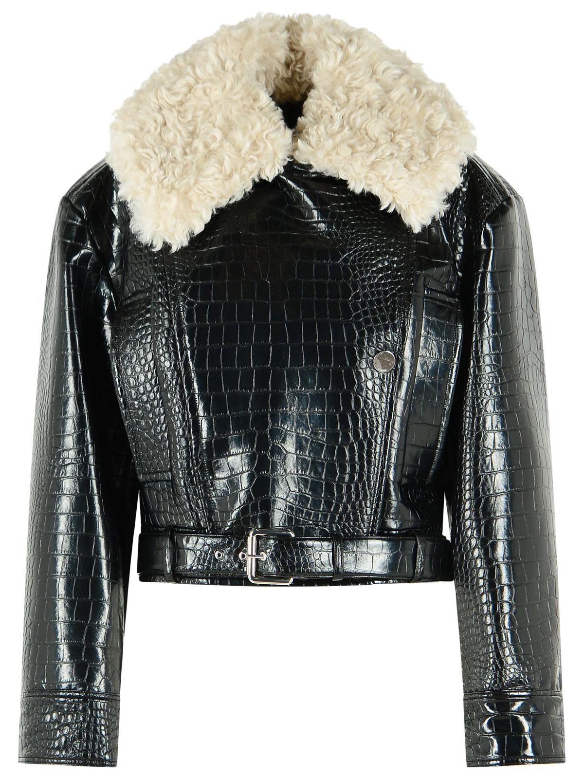 Sportmax 'Armonioso' Black Patent Leather Nail Jacket Women SPORTMAX