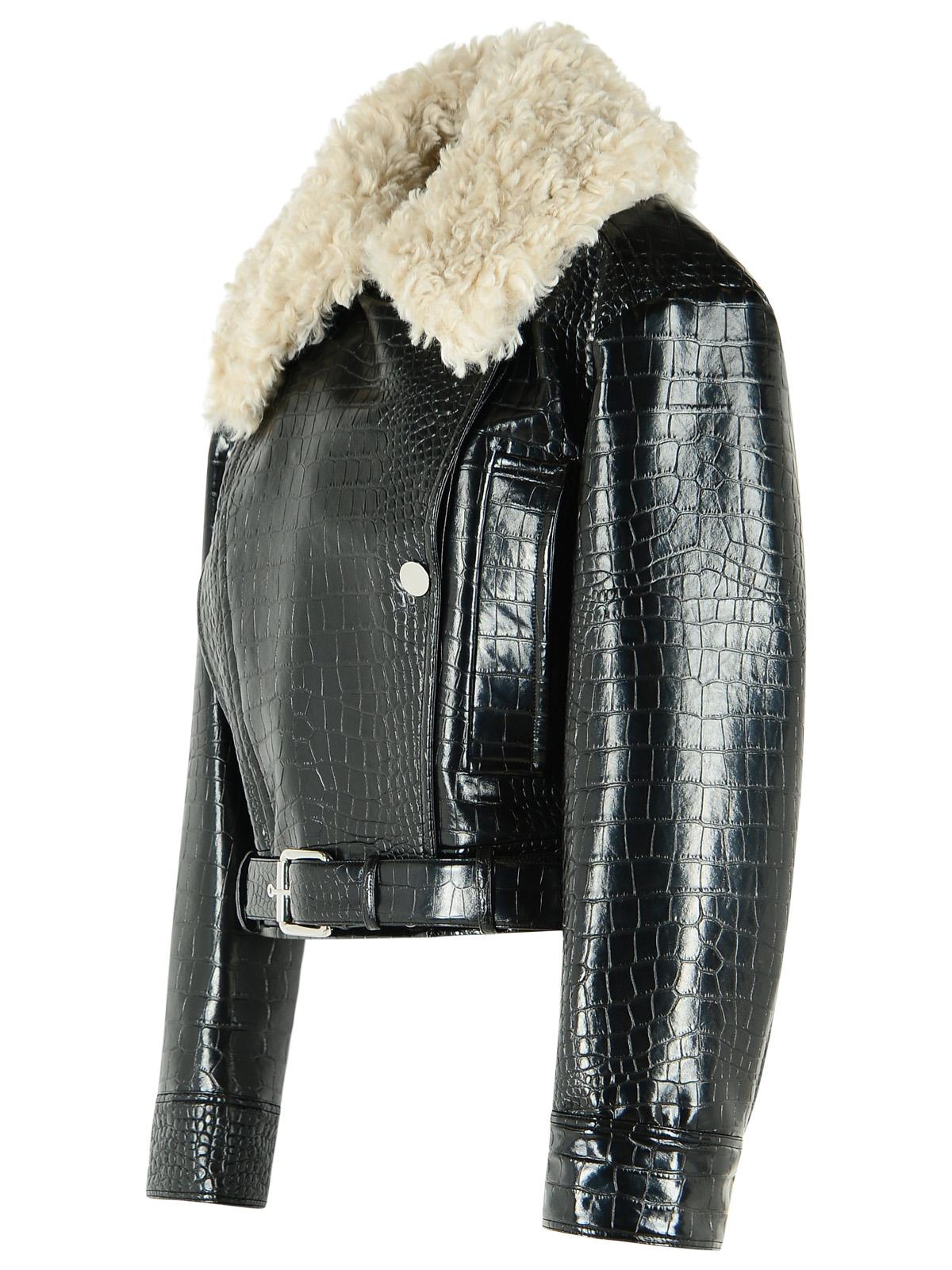 Sportmax 'Armonioso' Black Patent Leather Nail Jacket Women SPORTMAX