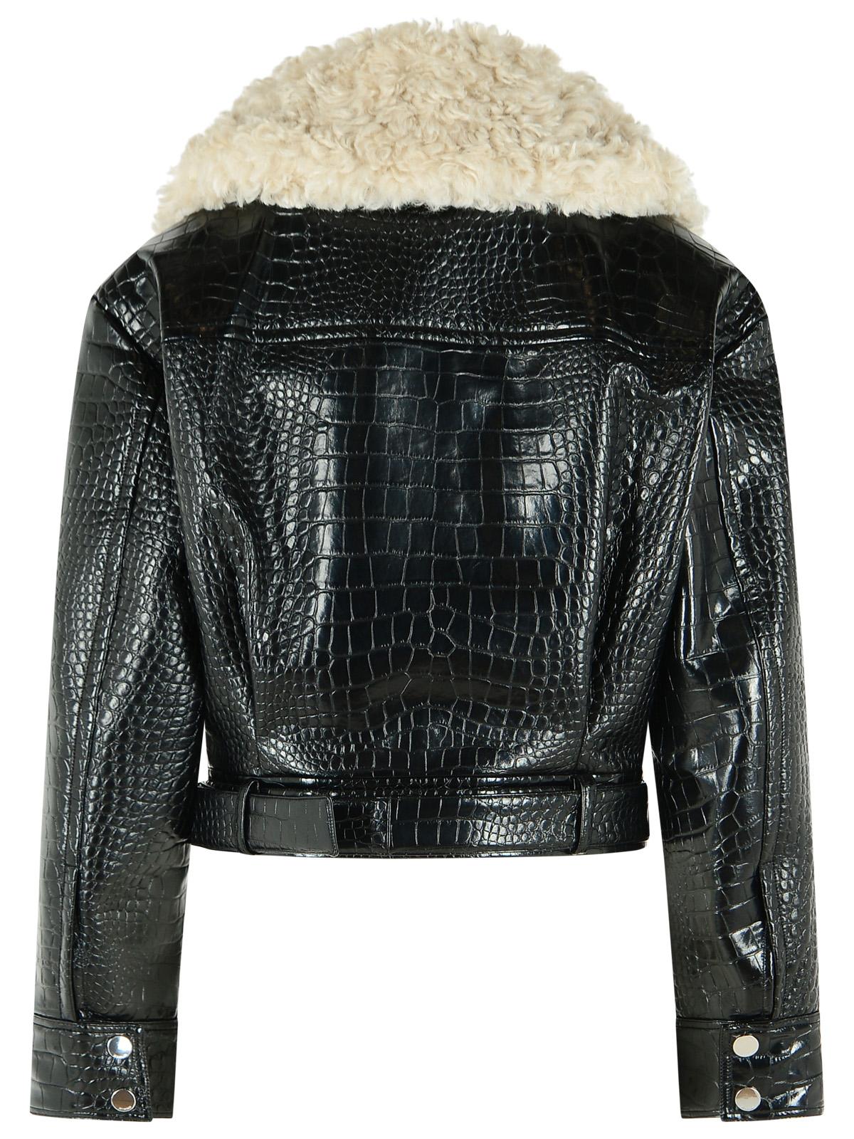 Sportmax 'Armonioso' Black Patent Leather Nail Jacket Women SPORTMAX