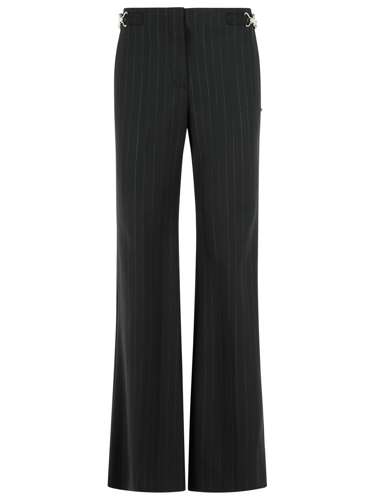 Sportmax 'Alcamo' Black Chevron Wool Flared Pants Women SPORTMAX