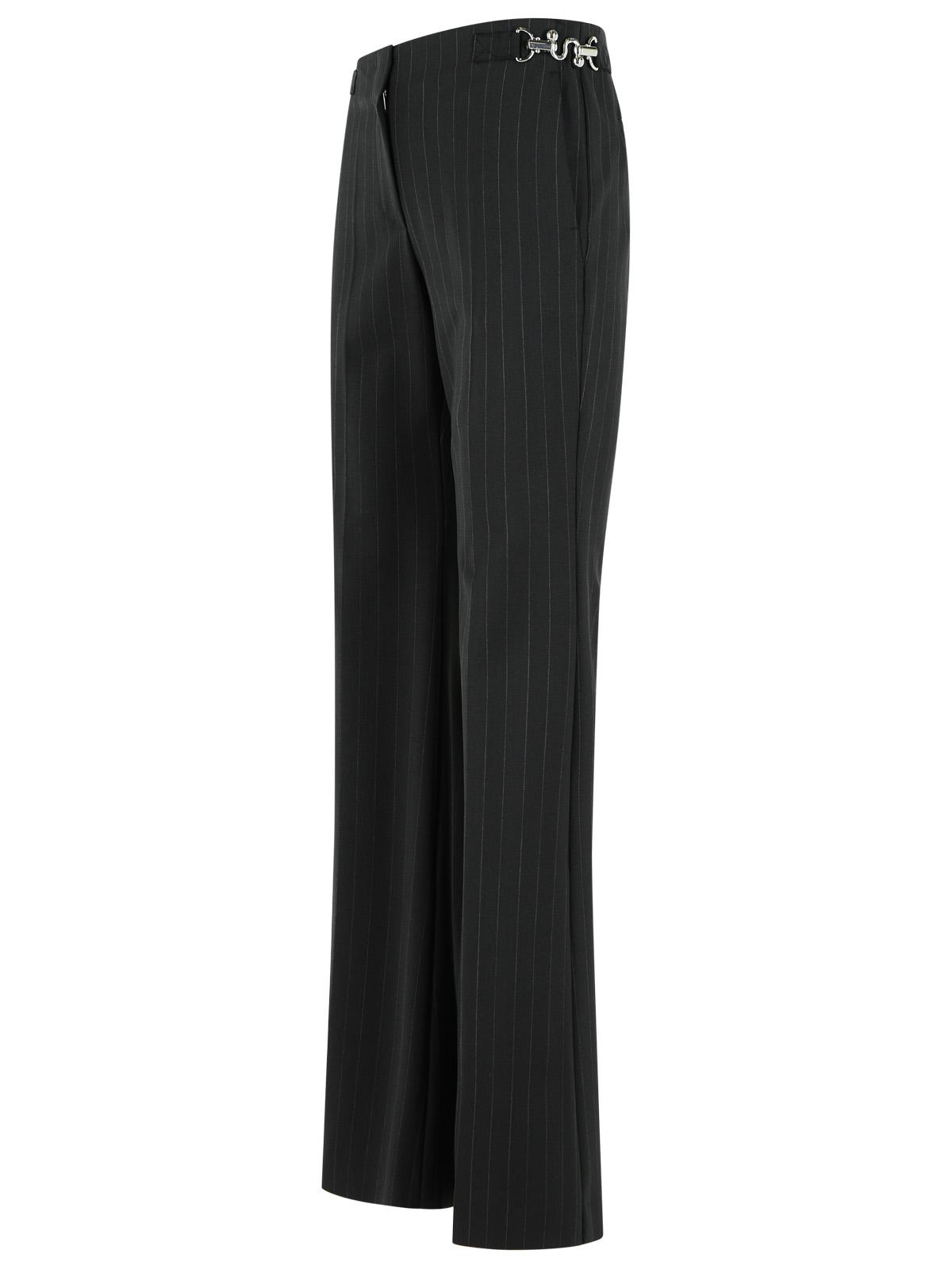 Sportmax 'Alcamo' Black Chevron Wool Flared Pants Women SPORTMAX