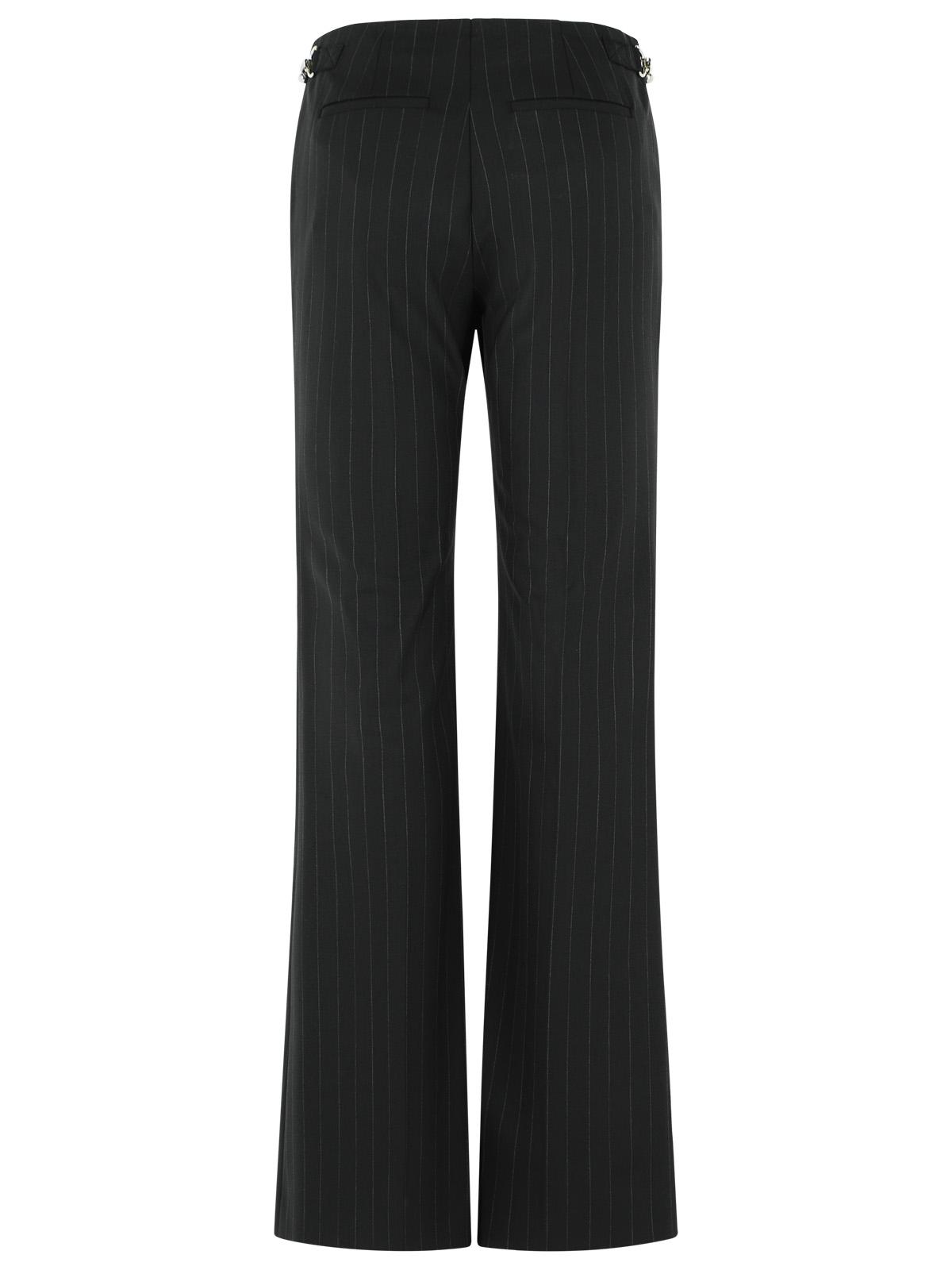 Sportmax 'Alcamo' Black Chevron Wool Flared Pants Women SPORTMAX
