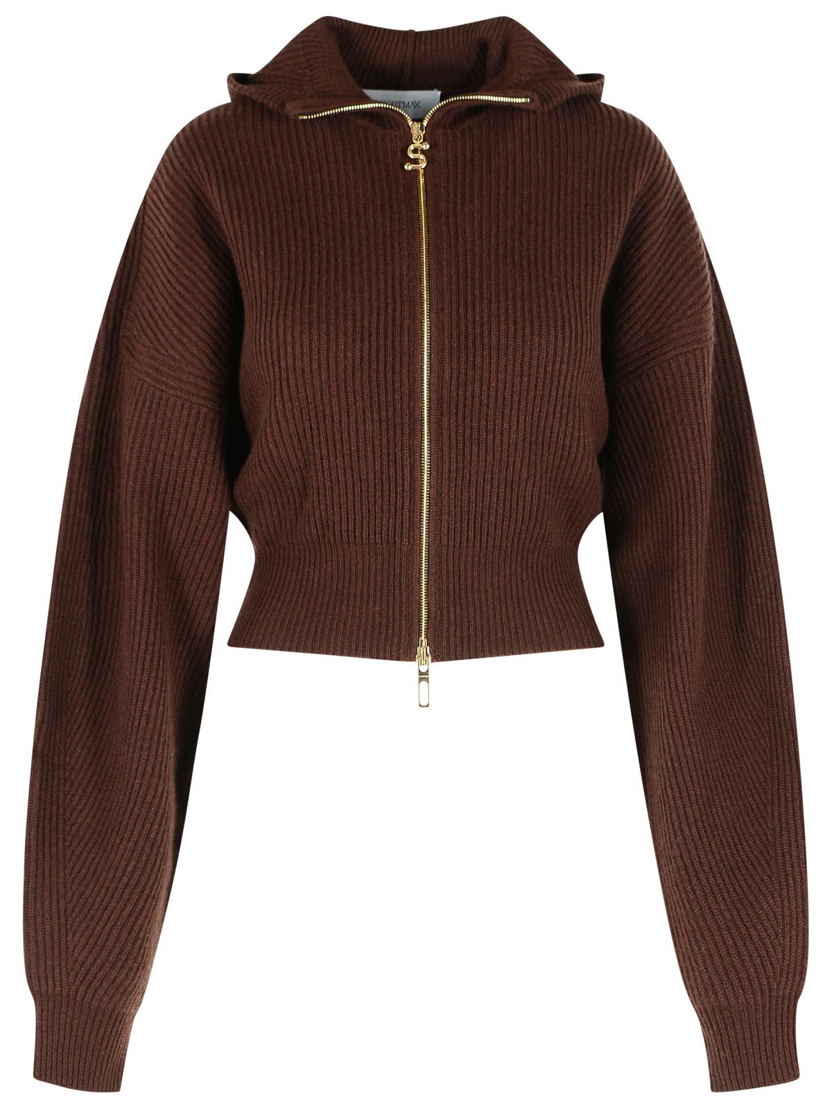 Sportmax 'Balco' Brown Wool And Cashmere Cardigan Women SPORTMAX