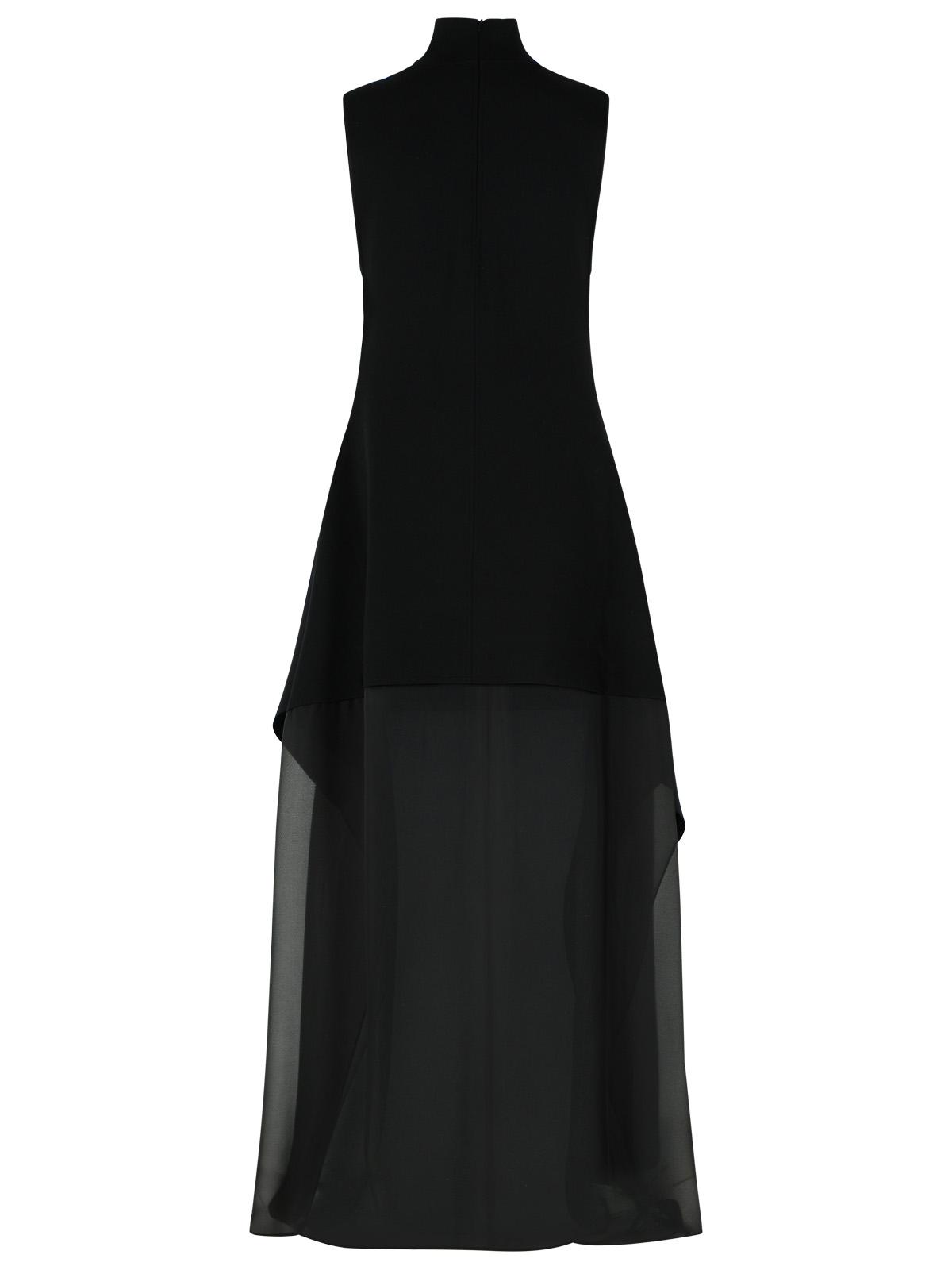 Sportmax Otre' Long Dress In Viscose Knit And Black Silk Georgette Women SPORTMAX