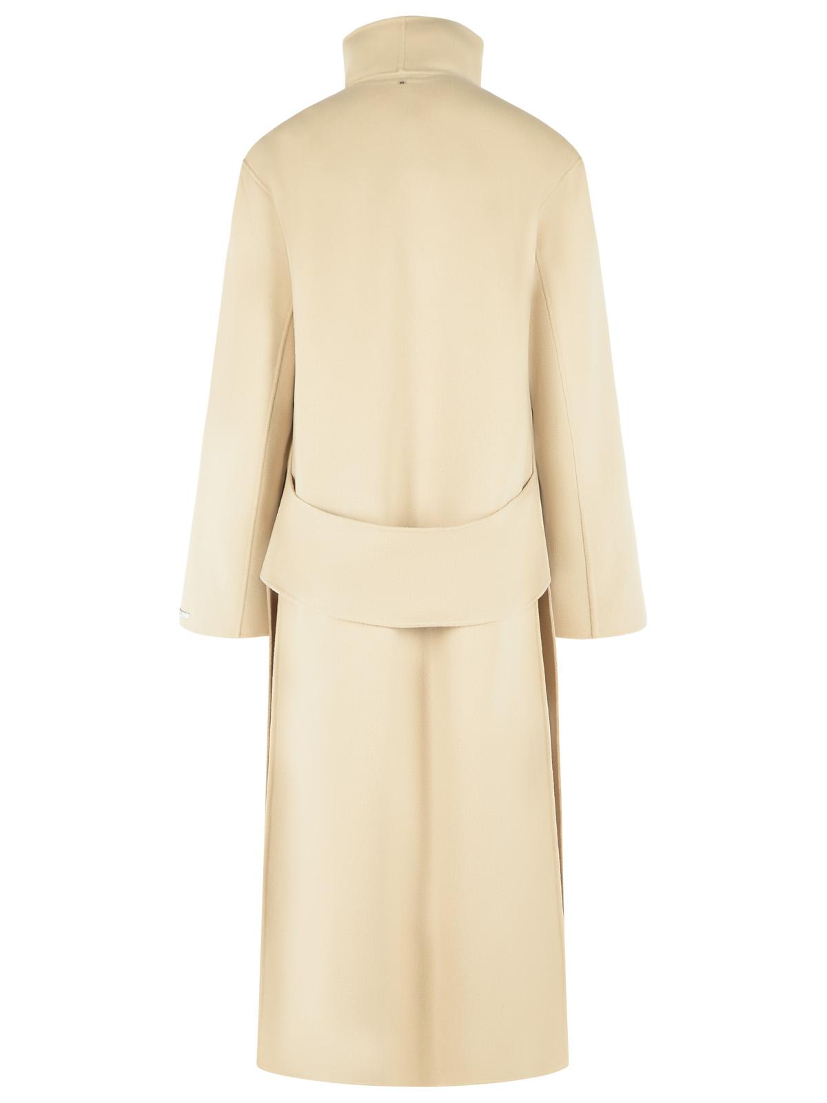 Sportmax 'Assenso' Long Coat In Pure Powder Wool Women SPORTMAX