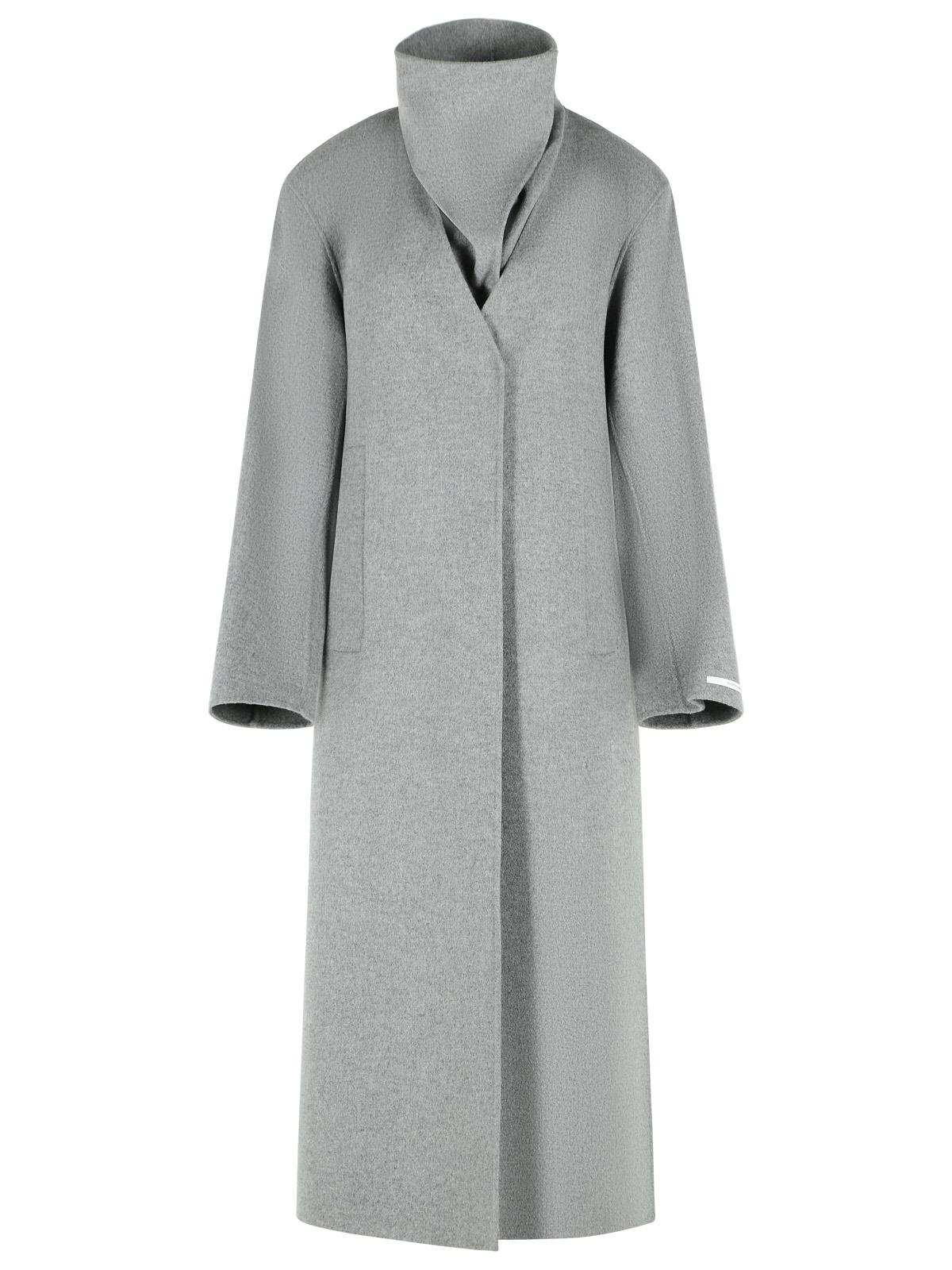 Sportmax 'Assenso' Long Coat In Pure Grey Wool Women SPORTMAX