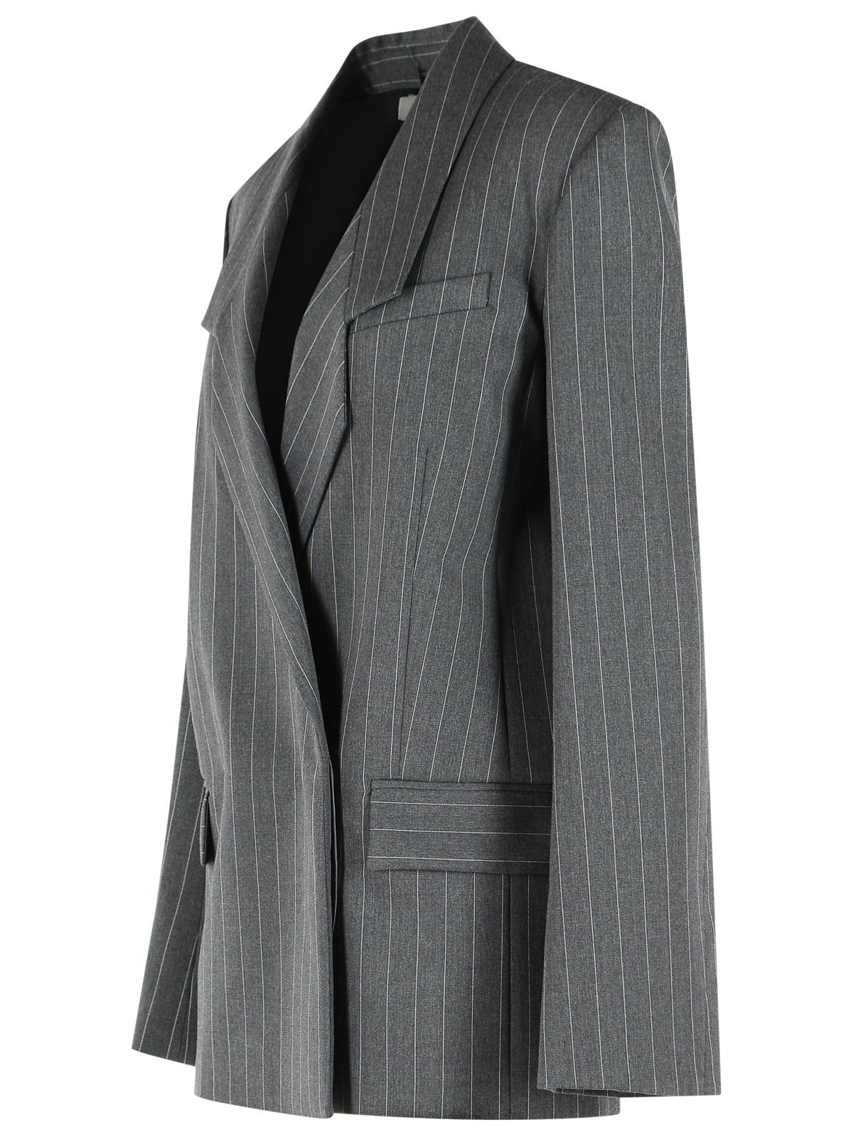 Sportmax 'Lepre' Tailored Blazer In Medium Grey Stretch Wool Women SPORTMAX