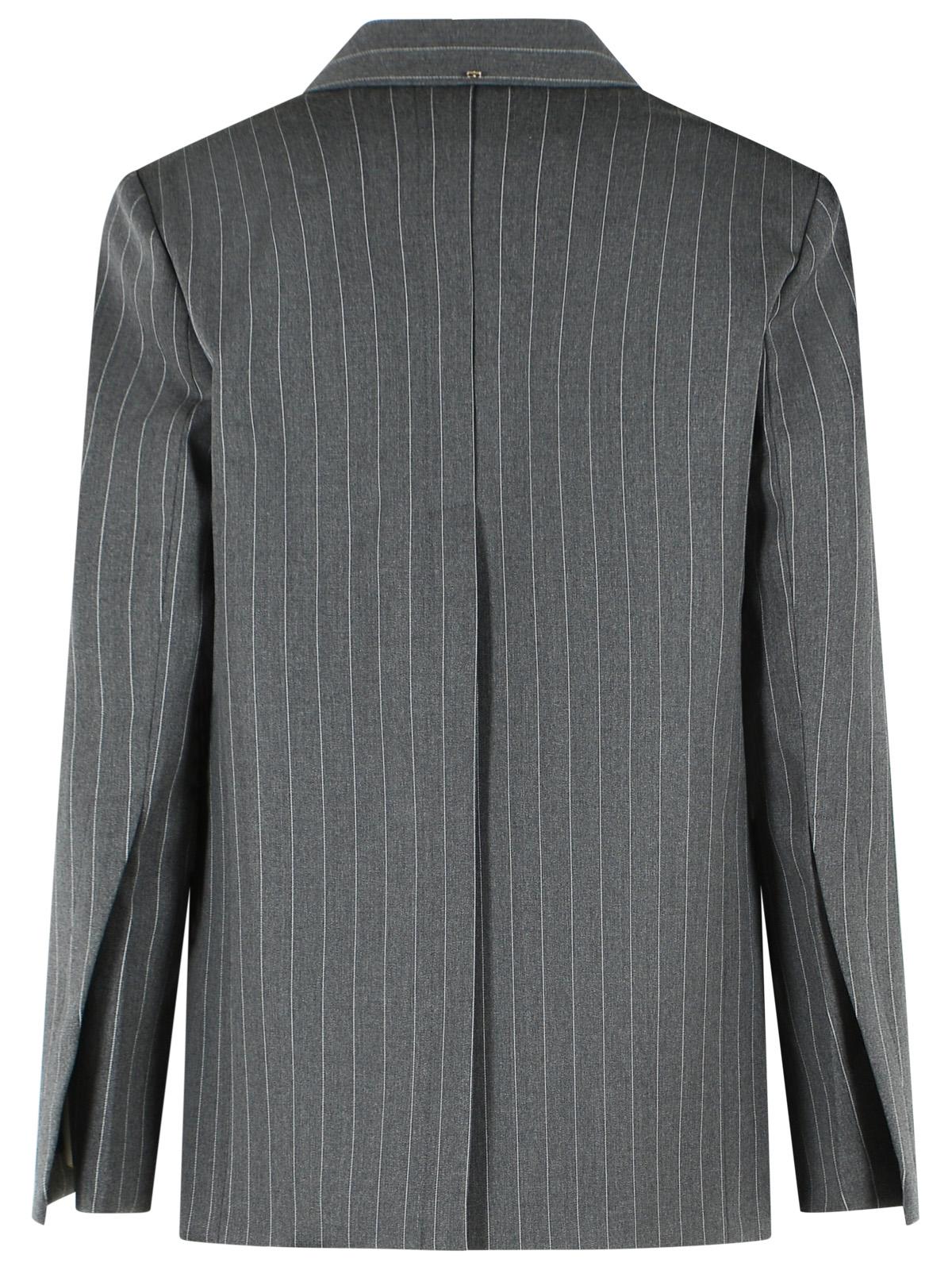 Sportmax 'Lepre' Tailored Blazer In Medium Grey Stretch Wool Women SPORTMAX