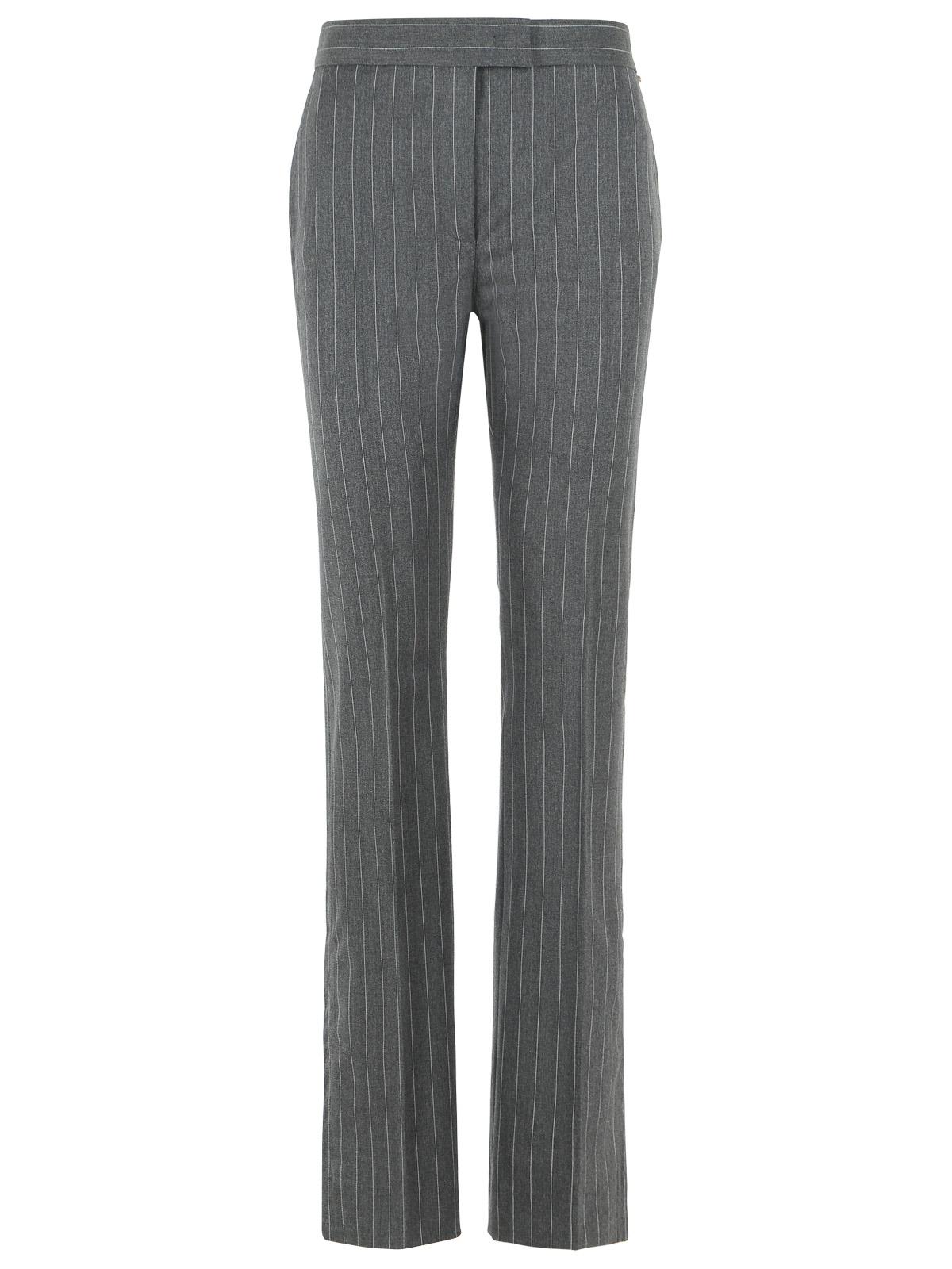 Sportmax 'Ricordo' Slim Flare Pants In Medium Grey Stretch Wool Women SPORTMAX