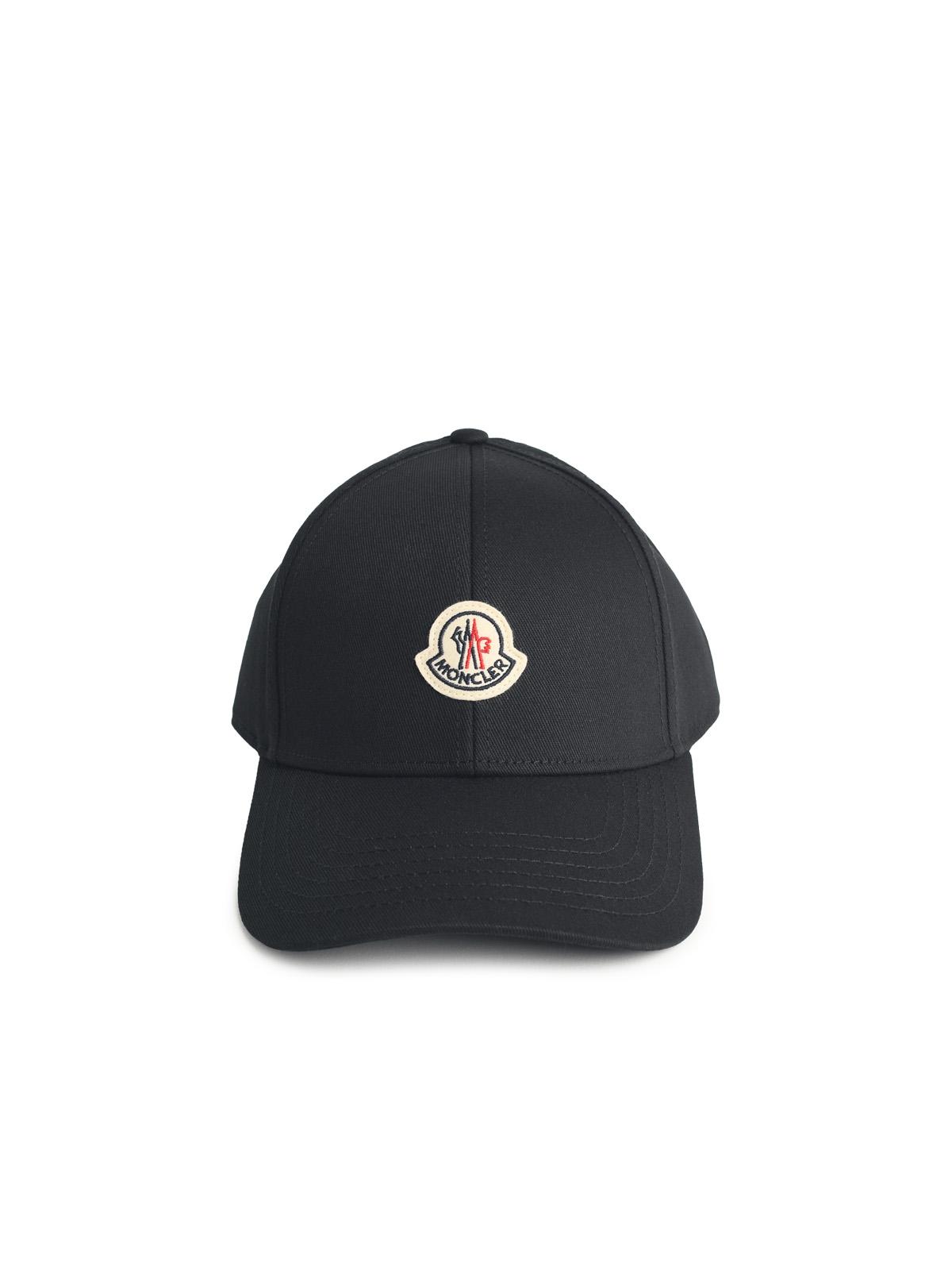 Moncler Black Cotton Cap Men MONCLER