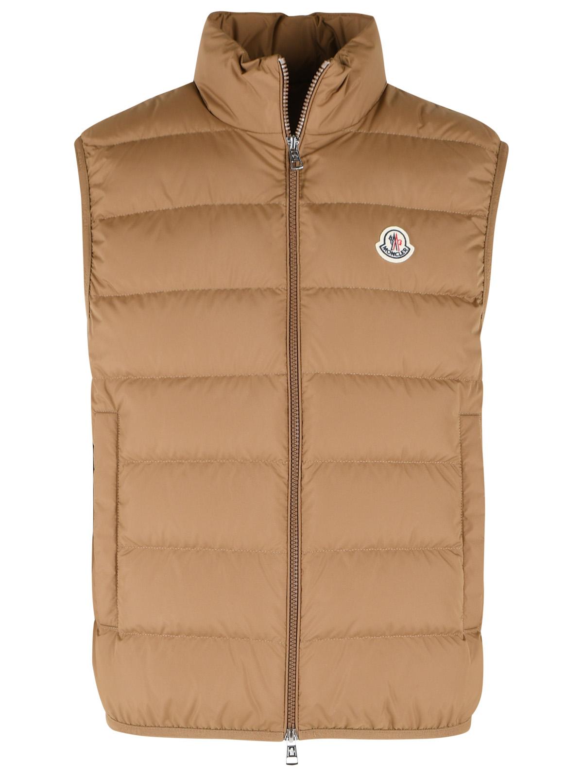 Moncler 'Contrin' Brown Polyester Vest Men MONCLER
