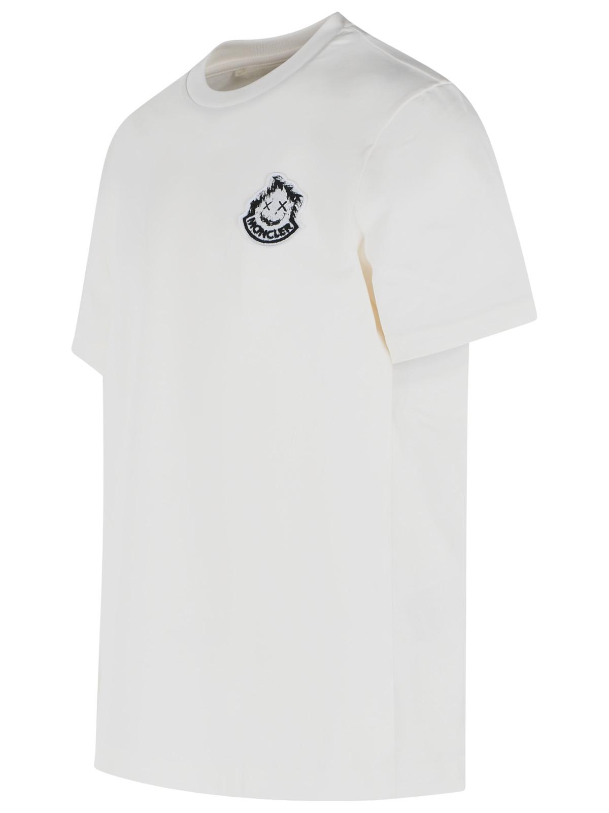 Moncler White Cotton T-Shirt Men MONCLER