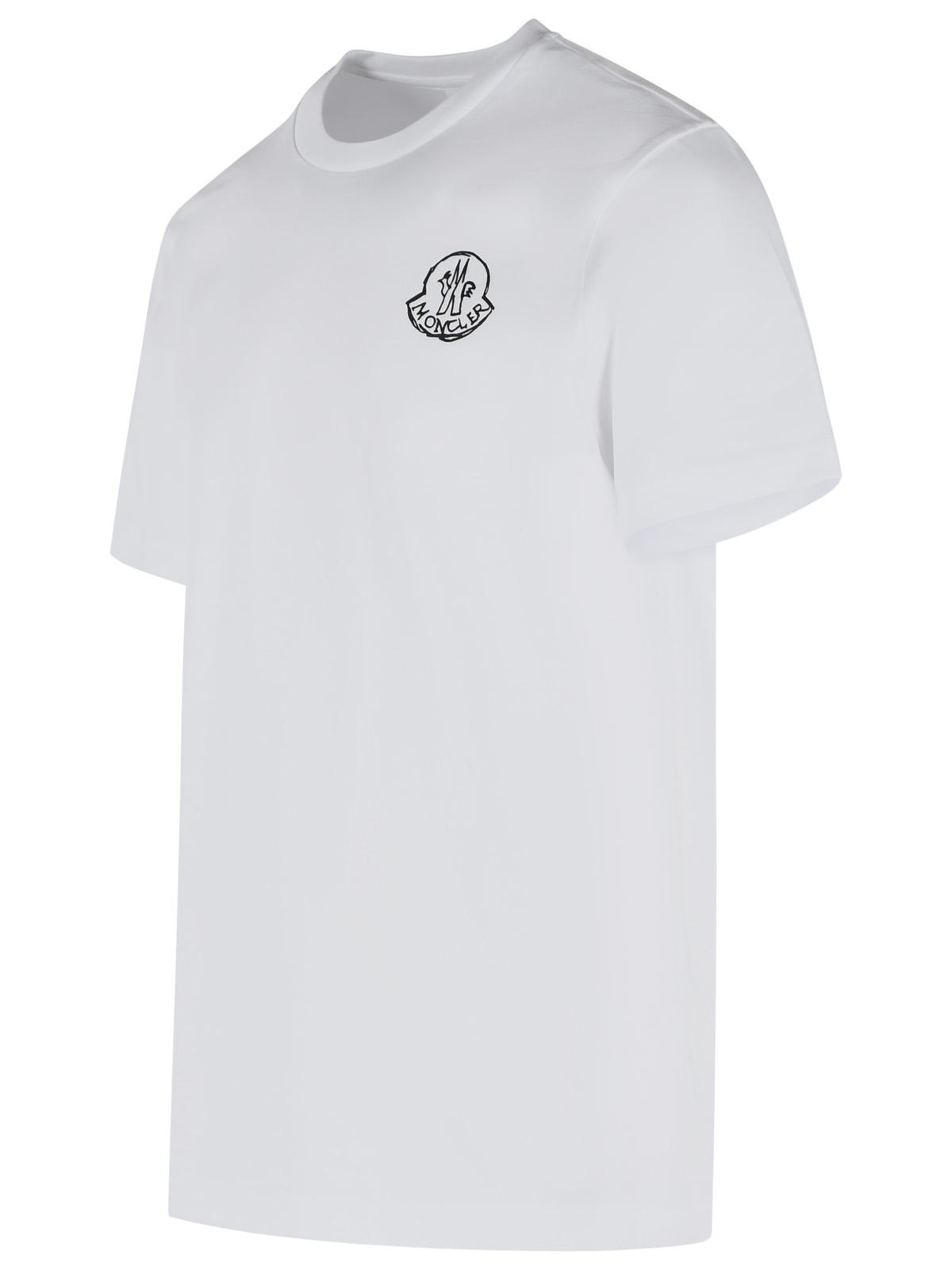 Moncler White Cotton T-Shirt Men MONCLER