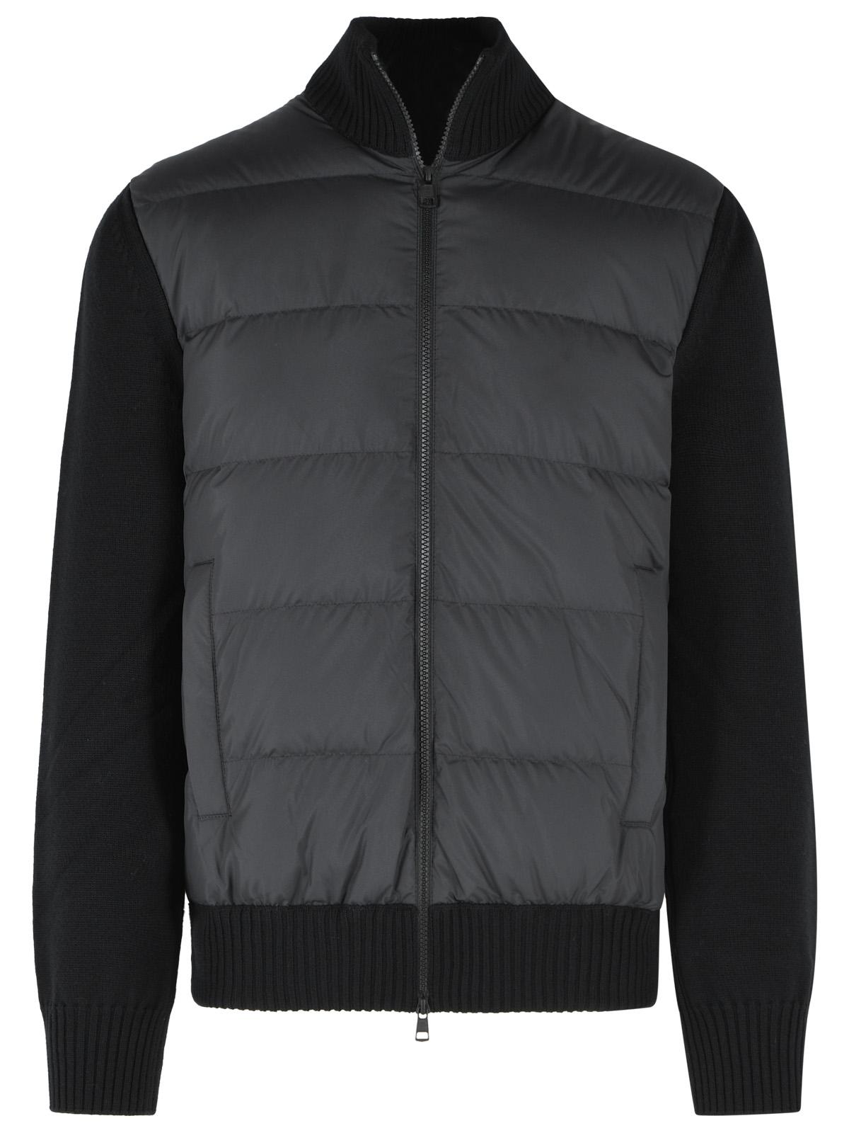Moncler 'Tricot' Black Virgin Wool Cardigan Men MONCLER